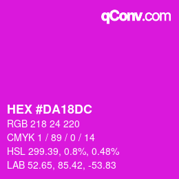 Farbcode: HEX #DA18DC | qconv.com
