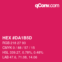 Color code: HEX #DA1B5D | qconv.com