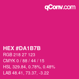 Color code: HEX #DA1B7B | qconv.com