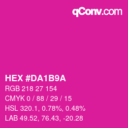 カラーコード: HEX #DA1B9A | qconv.com