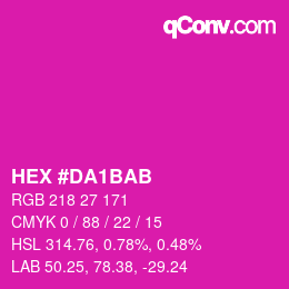 Color code: HEX #DA1BAB | qconv.com