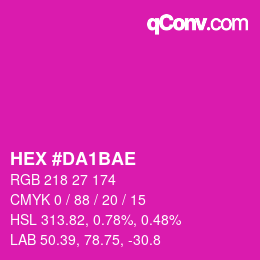 Color code: HEX #DA1BAE | qconv.com
