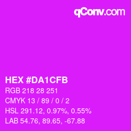 Color code: HEX #DA1CFB | qconv.com