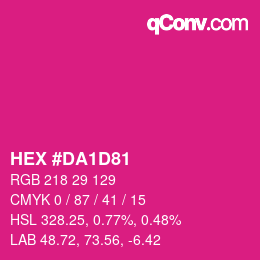 Color code: HEX #DA1D81 | qconv.com