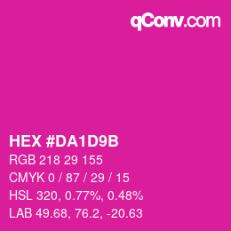 Color code: HEX #DA1D9B | qconv.com