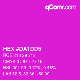 Color code: HEX #DA1DD5 | qconv.com