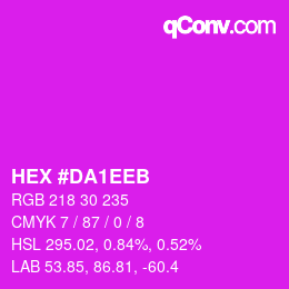 颜色代码: HEX #DA1EEB | qconv.com