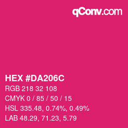 Color code: HEX #DA206C | qconv.com