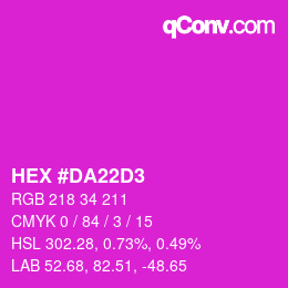 Color code: HEX #DA22D3 | qconv.com