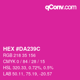 Color code: HEX #DA239C | qconv.com