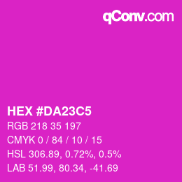 Color code: HEX #DA23C5 | qconv.com