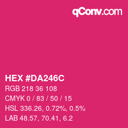 Color code: HEX #DA246C | qconv.com