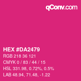 Color code: HEX #DA2479 | qconv.com