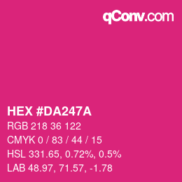 Color code: HEX #DA247A | qconv.com