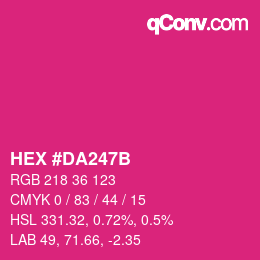Color code: HEX #DA247B | qconv.com