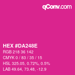 Color code: HEX #DA248E | qconv.com