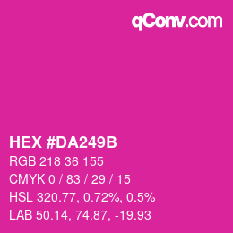 Color code: HEX #DA249B | qconv.com