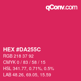 Color code: HEX #DA255C | qconv.com
