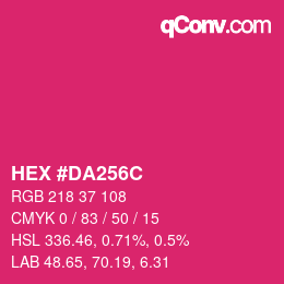 Color code: HEX #DA256C | qconv.com
