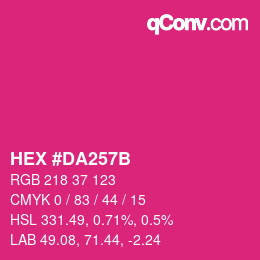 Color code: HEX #DA257B | qconv.com