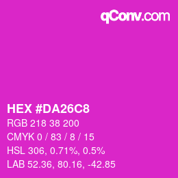 Color code: HEX #DA26C8 | qconv.com