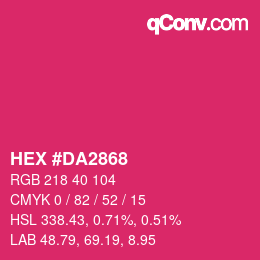 カラーコード: HEX #DA2868 | qconv.com