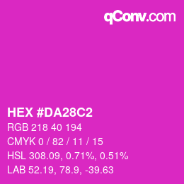 Color code: HEX #DA28C2 | qconv.com