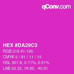 Color code: HEX #DA29C3 | qconv.com