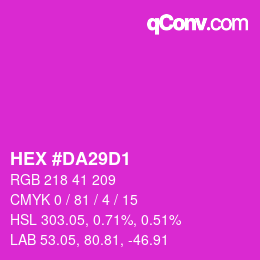 Color code: HEX #DA29D1 | qconv.com