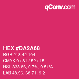 カラーコード: HEX #DA2A68 | qconv.com