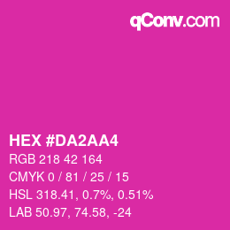 カラーコード: HEX #DA2AA4 | qconv.com