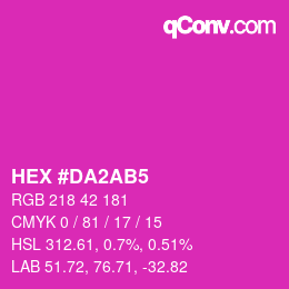 Color code: HEX #DA2AB5 | qconv.com