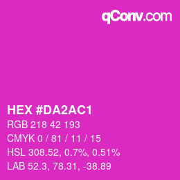 Color code: HEX #DA2AC1 | qconv.com