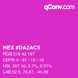 Color code: HEX #DA2AC5 | qconv.com