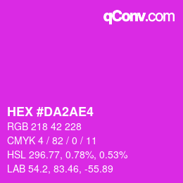 Color code: HEX #DA2AE4 | qconv.com