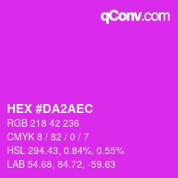 颜色代码: HEX #DA2AEC | qconv.com