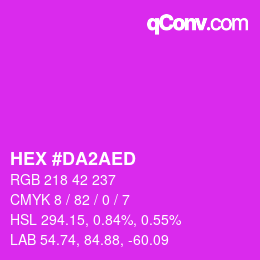 カラーコード: HEX #DA2AED | qconv.com