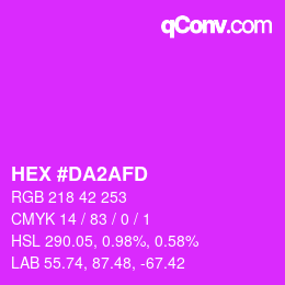 Color code: HEX #DA2AFD | qconv.com