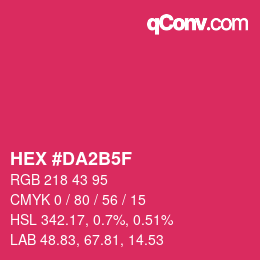 カラーコード: HEX #DA2B5F | qconv.com