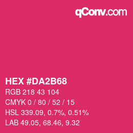 颜色代码: HEX #DA2B68 | qconv.com