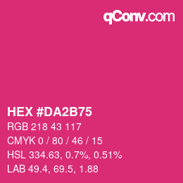 颜色代码: HEX #DA2B75 | qconv.com