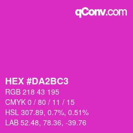 颜色代码: HEX #DA2BC3 | qconv.com