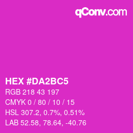 カラーコード: HEX #DA2BC5 | qconv.com