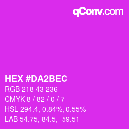 Color code: HEX #DA2BEC | qconv.com