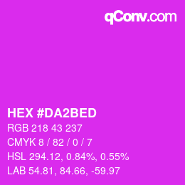 Color code: HEX #DA2BED | qconv.com