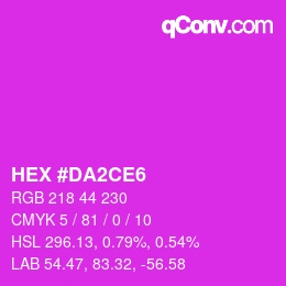 Color code: HEX #DA2CE6 | qconv.com