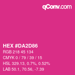 Color code: HEX #DA2D86 | qconv.com