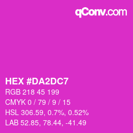 カラーコード: HEX #DA2DC7 | qconv.com