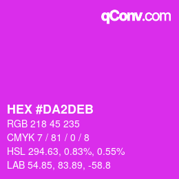 Color code: HEX #DA2DEB | qconv.com