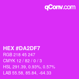 Color code: HEX #DA2DF7 | qconv.com